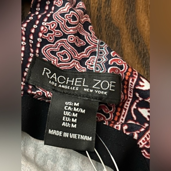 Rachel Zoe Racerback Mini Dress with Built in Bra Size Medium women’s boho Aztec - Picture 7 of 15